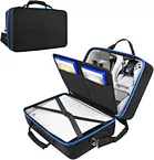 This carrying case for ps5 easily fits in accessories such as a P S 5 console, controller, headphones, and more, with internal grooves designed to prevent each component from shaking, making it a great gift for gamers.